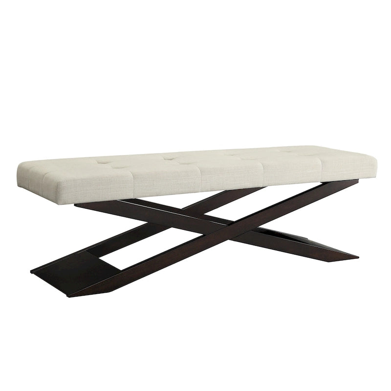 Banc rembourré en forme de X de 122 cm