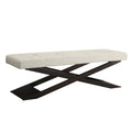 Banc rembourré en forme de X de 122 cm