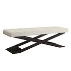 Banc rembourré en forme de X de 122 cm