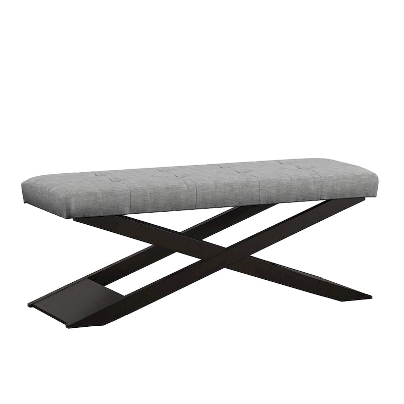 Banc rembourré en forme de X de 122 cm