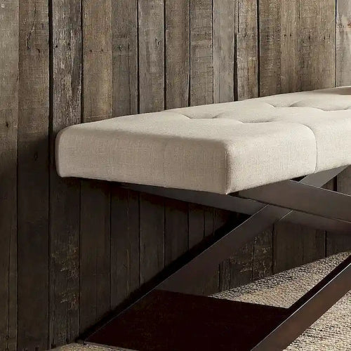 Banc rembourré en forme de X de 122 cm