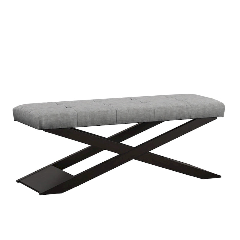 Banc rembourré en forme de X de 122 cm
