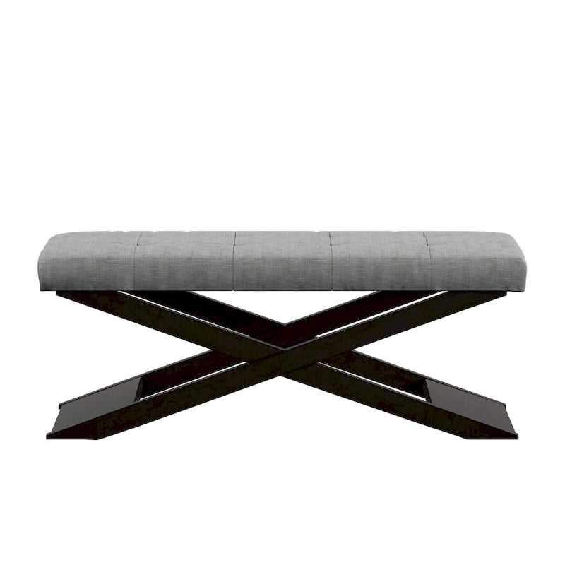 Banc rembourré en forme de X de 122 cm