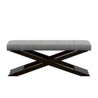 Banc rembourré en forme de X de 122 cm