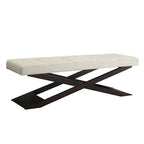 Banc rembourré en forme de X de 122 cm