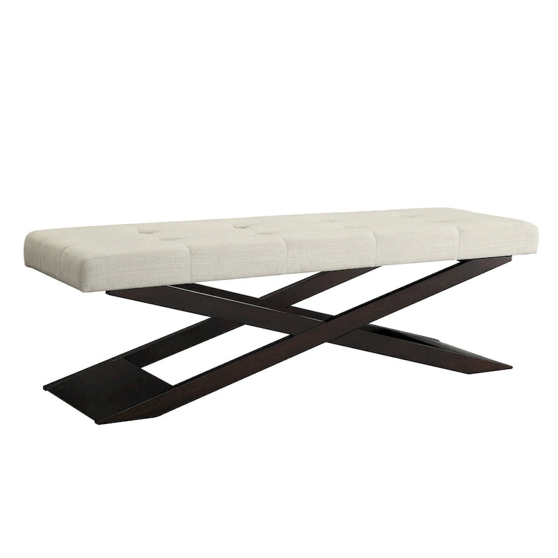 Banc rembourré en forme de X de 122 cm