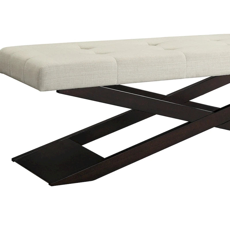 Banc rembourré en forme de X de 122 cm