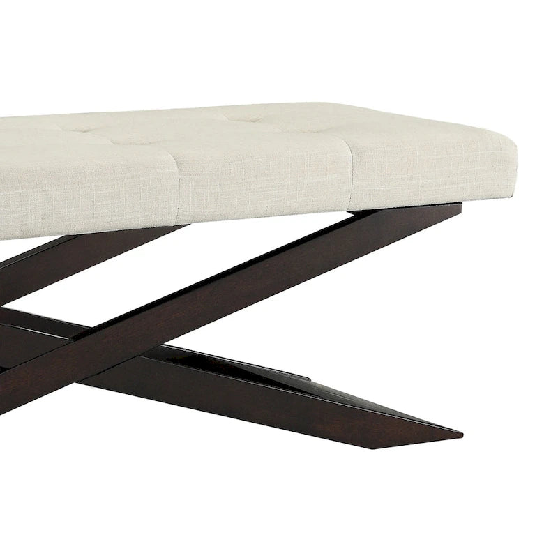 Banc rembourré en forme de X de 122 cm