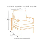Fauteuil d'appoint contemporain en similicuir marron