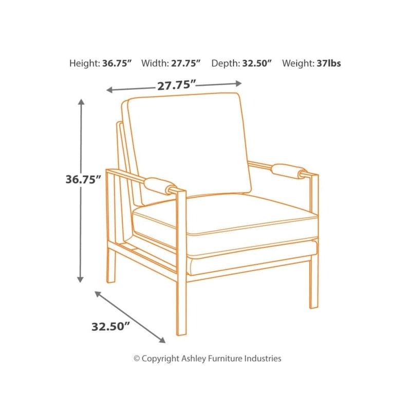 Fauteuil d'appoint contemporain en similicuir marron
