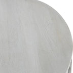 Table basse ronde avec rangement intégré