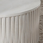 Table basse ronde avec rangement intégré