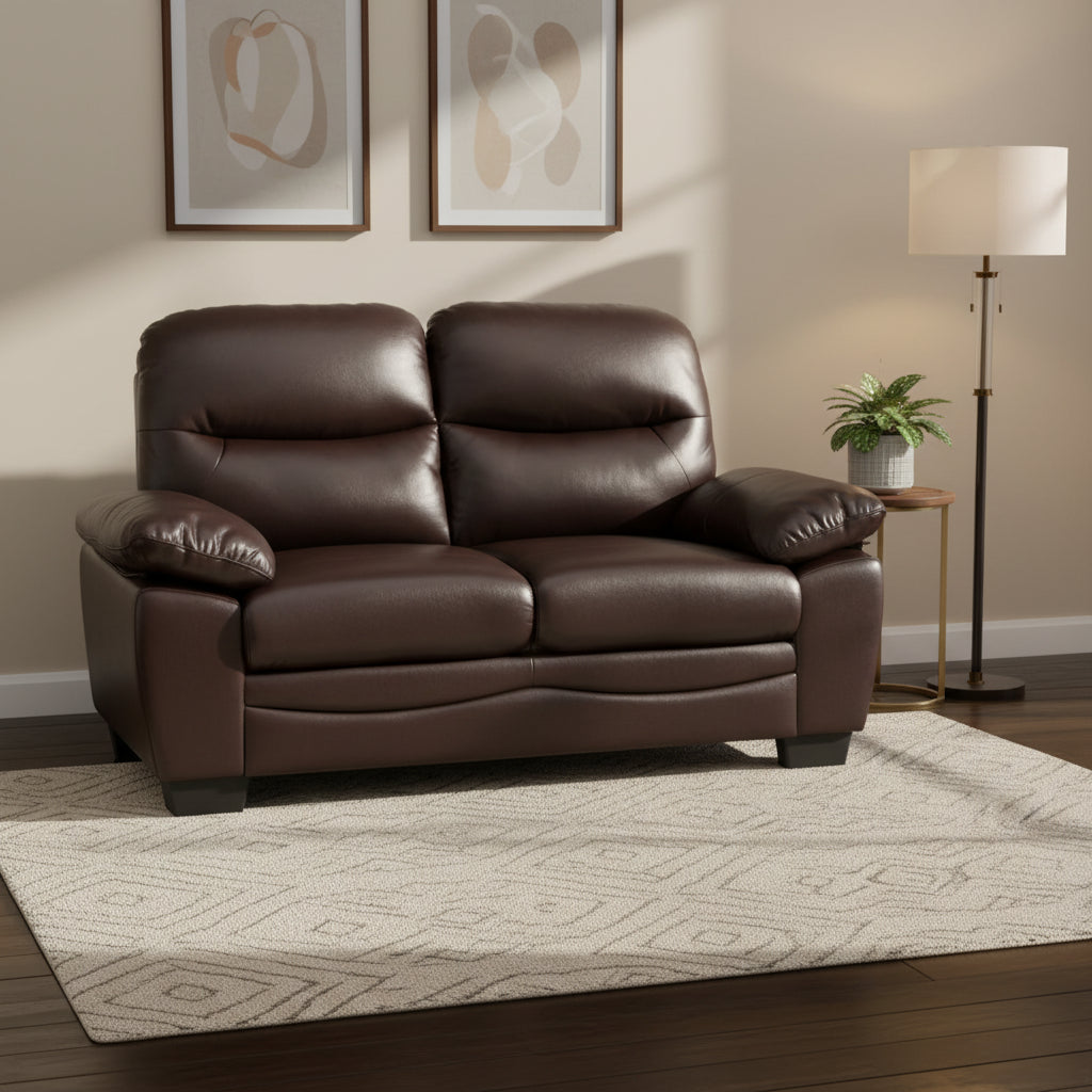 Marta Faux Leather Loveseat
