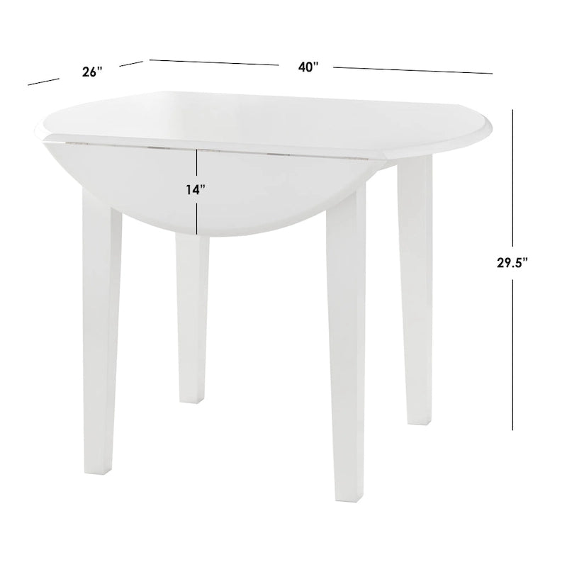 Table à manger abattante en bois massif