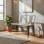 Carbon Loft Boyer Industrial Metal and Wood Dining/ Entryway Bench