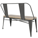 Banc de salle à manger et d'entrée en métal et bois industriels