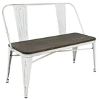 Banc de salle à manger et d'entrée en métal et bois industriels