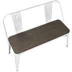 Banc de salle à manger et d'entrée en métal et bois industriels