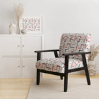 Fauteuil d'appoint rembourré à motifs géométriques