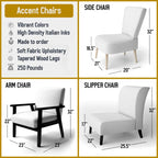 Fauteuil d'appoint rembourré à motifs géométriques