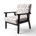 Fauteuil d'appoint rembourré à motifs géométriques