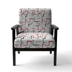 Fauteuil d'appoint rembourré à motifs géométriques