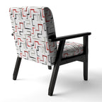 Fauteuil d'appoint rembourré à motifs géométriques