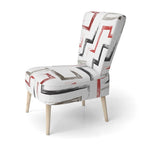Fauteuil d'appoint rembourré à motifs géométriques