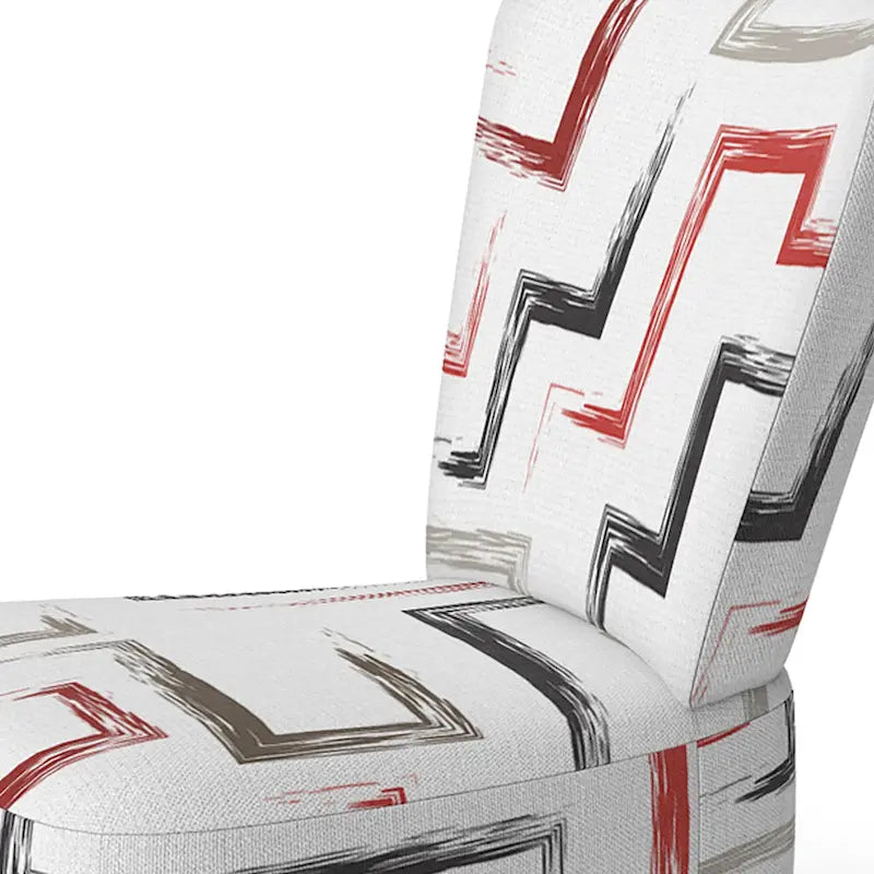 Fauteuil d'appoint rembourré à motifs géométriques
