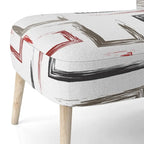 Fauteuil d'appoint rembourré à motifs géométriques
