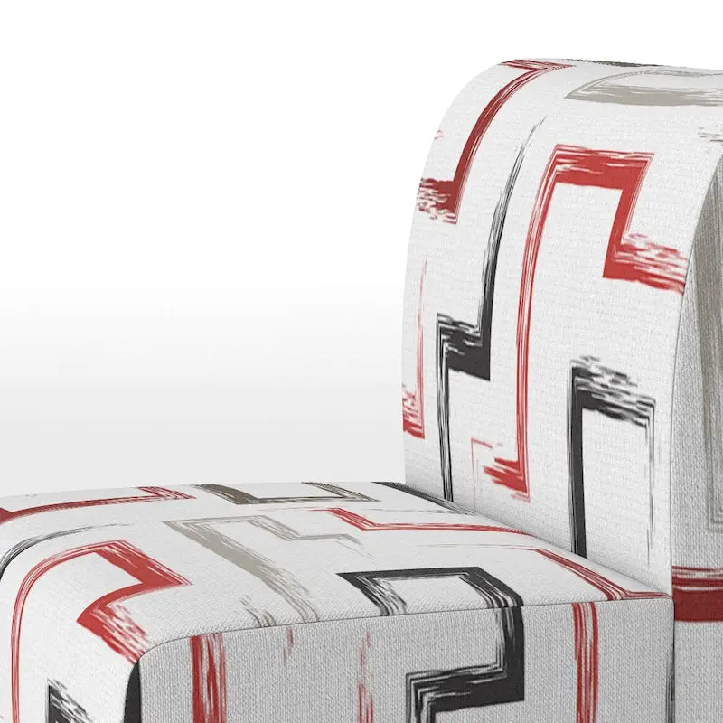 Fauteuil d'appoint rembourré à motifs géométriques