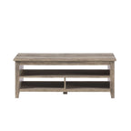 Table basse à panneaux rainurés avec étagère inférieure