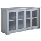 Buffet de cuisine moderne, armoire de rangement empilable, console à portes vitrées coulissantes, buffet de service pour la cuisine