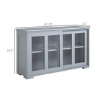 Buffet de cuisine moderne, armoire de rangement empilable, console à portes vitrées coulissantes, buffet de service pour la cuisine