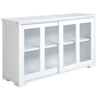 Buffet de cuisine moderne, armoire de rangement empilable, console à portes vitrées coulissantes, buffet de service pour la cuisine