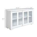 Buffet de cuisine moderne, armoire de rangement empilable, console à portes vitrées coulissantes, buffet de service pour la cuisine