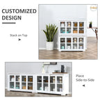 Buffet de cuisine moderne, armoire de rangement empilable, console à portes vitrées coulissantes, buffet de service pour la cuisine