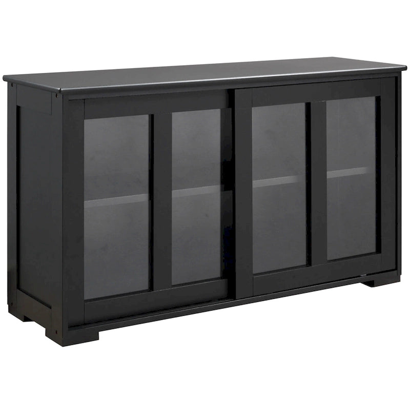 Buffet de cuisine moderne, armoire de rangement empilable, console à portes vitrées coulissantes, buffet de service pour la cuisine