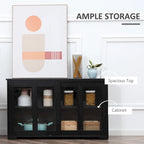 Buffet de cuisine moderne, armoire de rangement empilable, console à portes vitrées coulissantes, buffet de service pour la cuisine