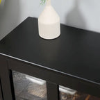 Buffet de cuisine moderne, armoire de rangement empilable, console à portes vitrées coulissantes, buffet de service pour la cuisine