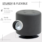 Repose-pieds ottoman pivotant rond avec revêtement en PU et base en acier