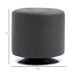 Repose-pieds ottoman pivotant rond avec revêtement en PU et base en acier