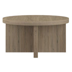 Table basse ronde, 84 cm de large, base en X