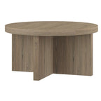 Table basse ronde, 84 cm de large, base en X