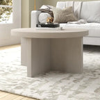 Table basse ronde, 84 cm de large, base en X