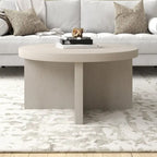 Table basse ronde, 84 cm de large, base en X