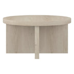 Table basse ronde, 84 cm de large, base en X