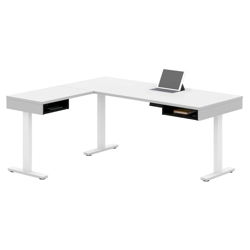 Bureau en L réglable en hauteur