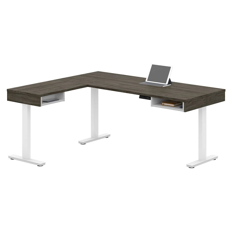 Bureau en L réglable en hauteur
