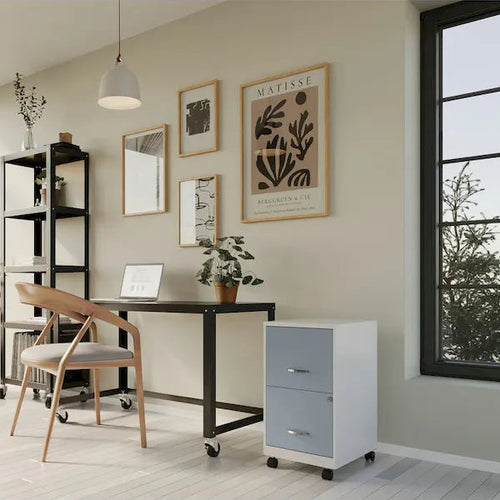Space Solutions Pearl White 2-drawer Mobile File Cabinet